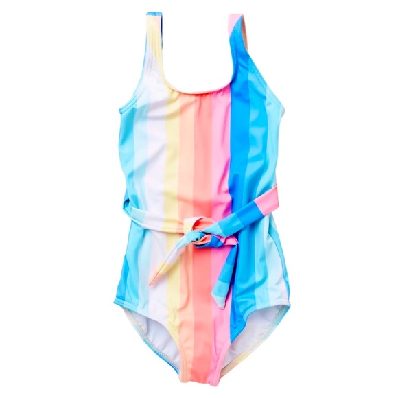 Billabong Girls’ One Piece Multi-Colored Striped Swimsuit - Picture 6 of 6